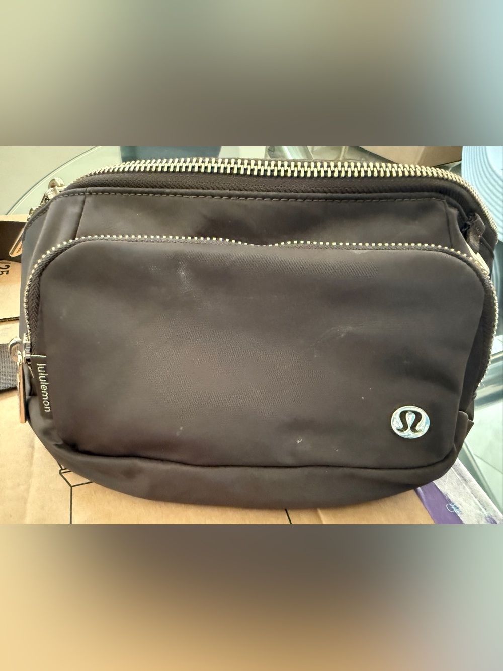 lululemon athletica Chocolate Brown Belt/crossbody Bag with Gold Hardware - Picture 6 of 7